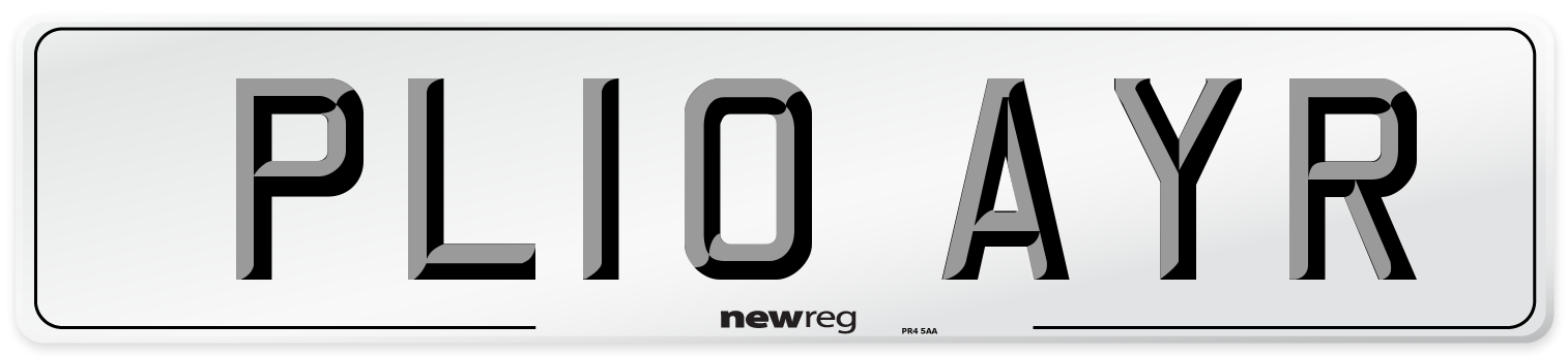 PL10 AYR Number Plate from New Reg